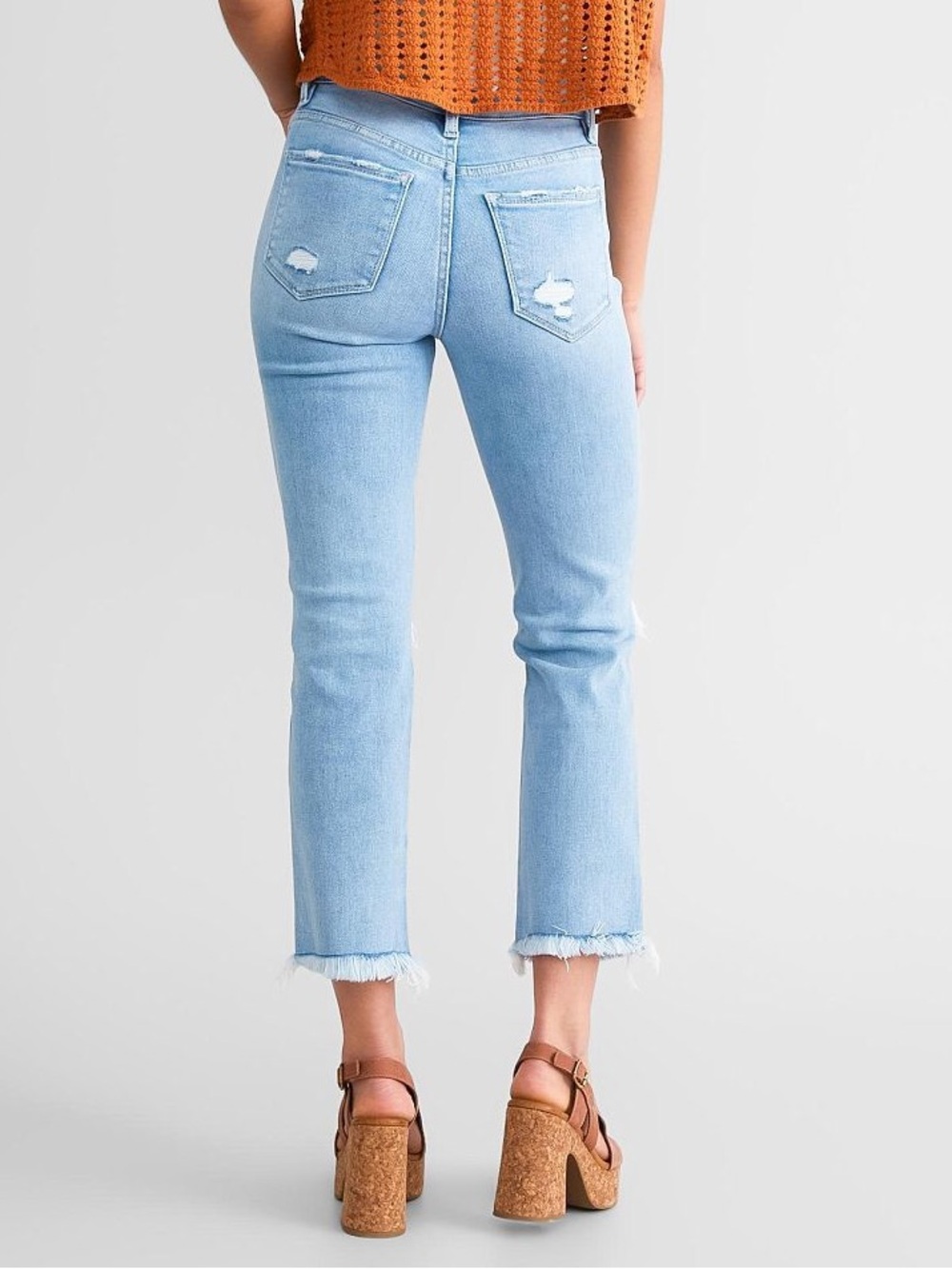 Flying Monkey Mid Rise Cropped Straight Jeans - Picture 2 of 12